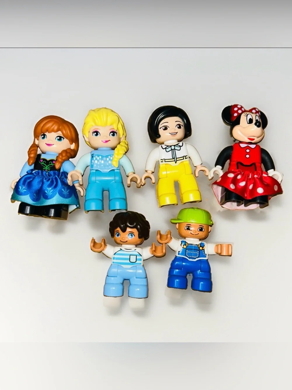 Duplo Figures, Mixed Lot of 6 Figure Pieces Minifigures Frozen Mini Mouse Etc
